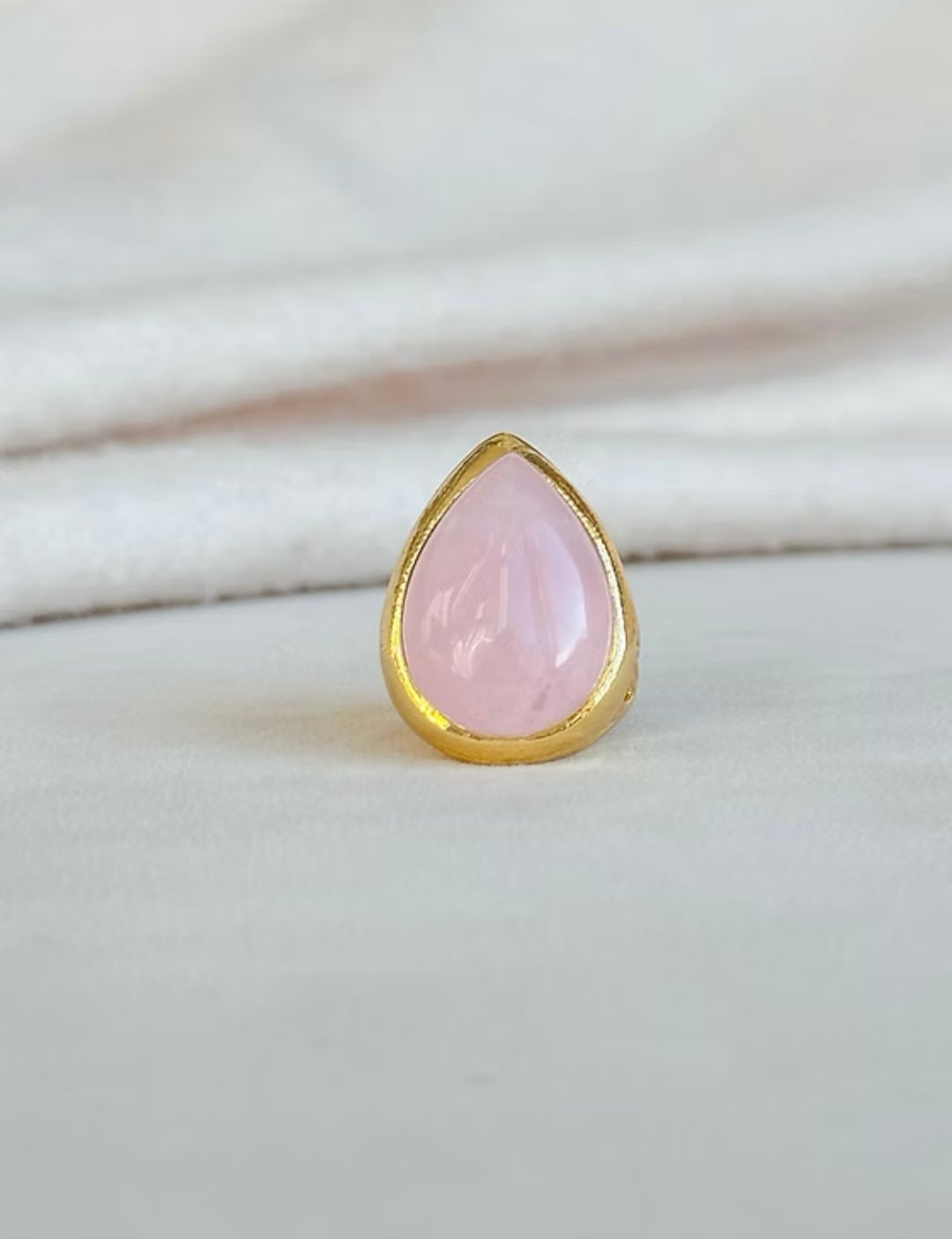 Easton Elle pink tear drop ring