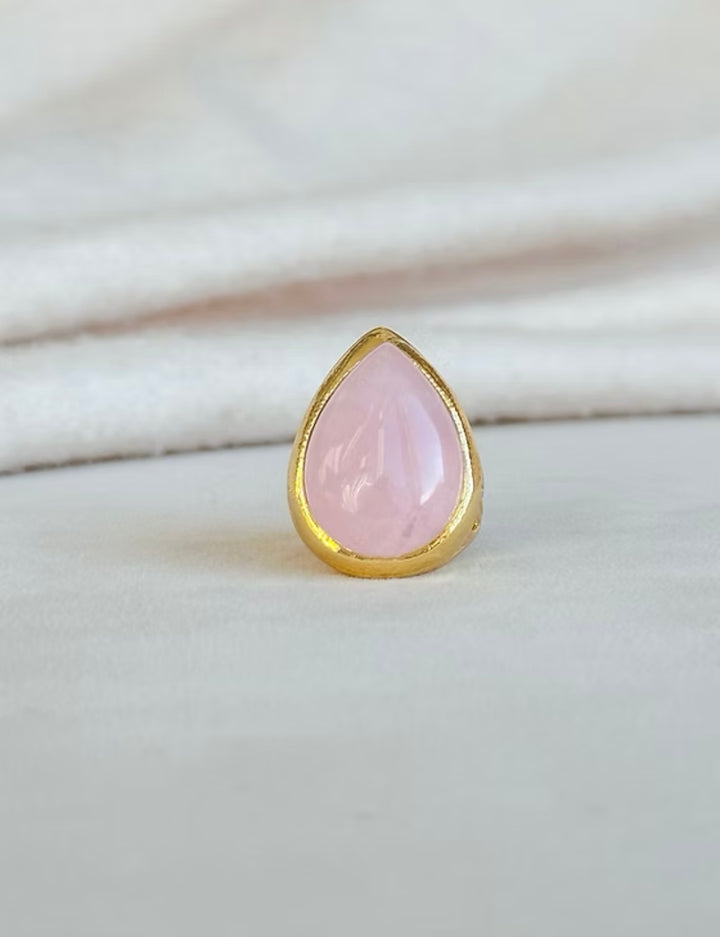 Easton Elle pink tear drop ring