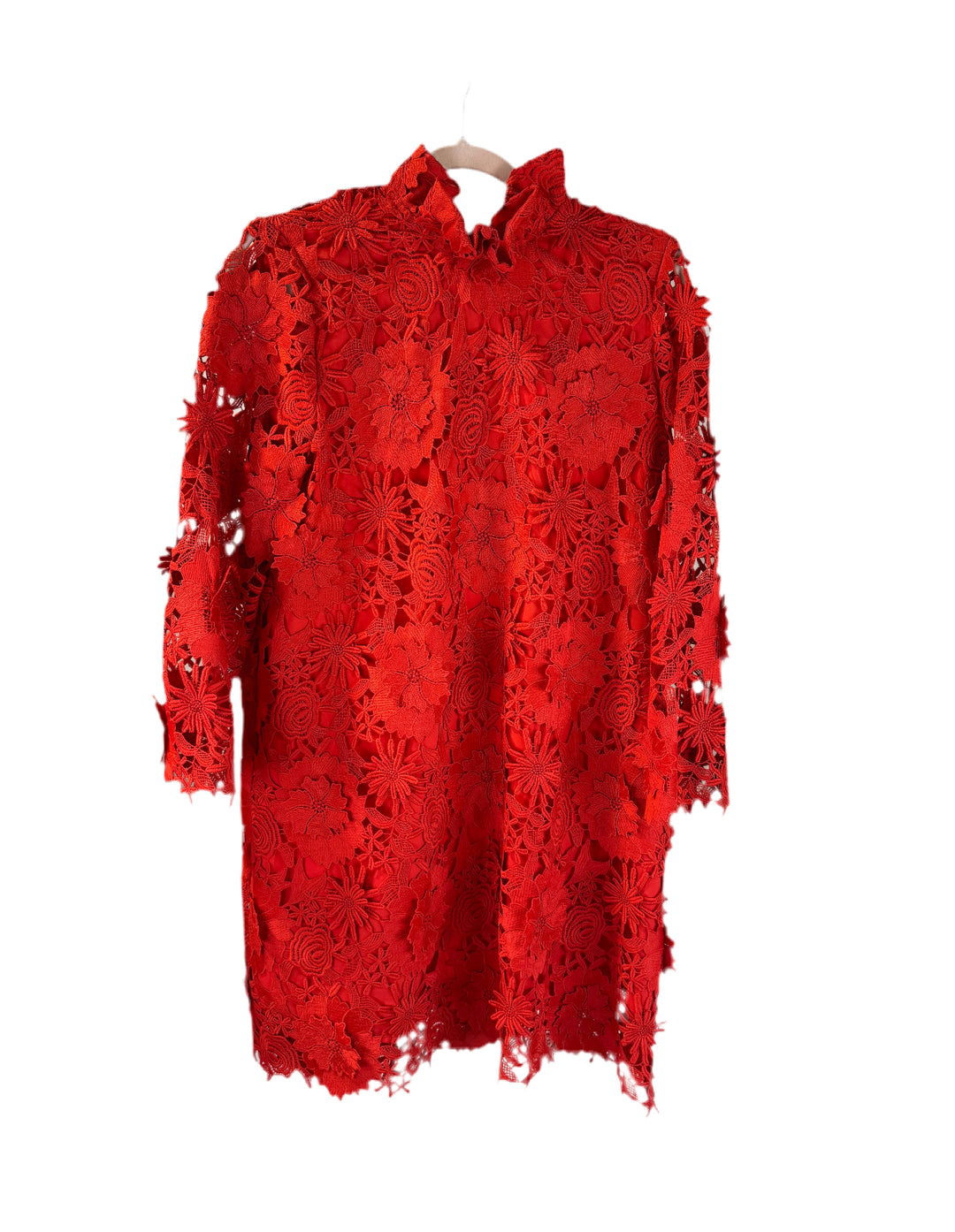 tuckernuck red lace dress (m)