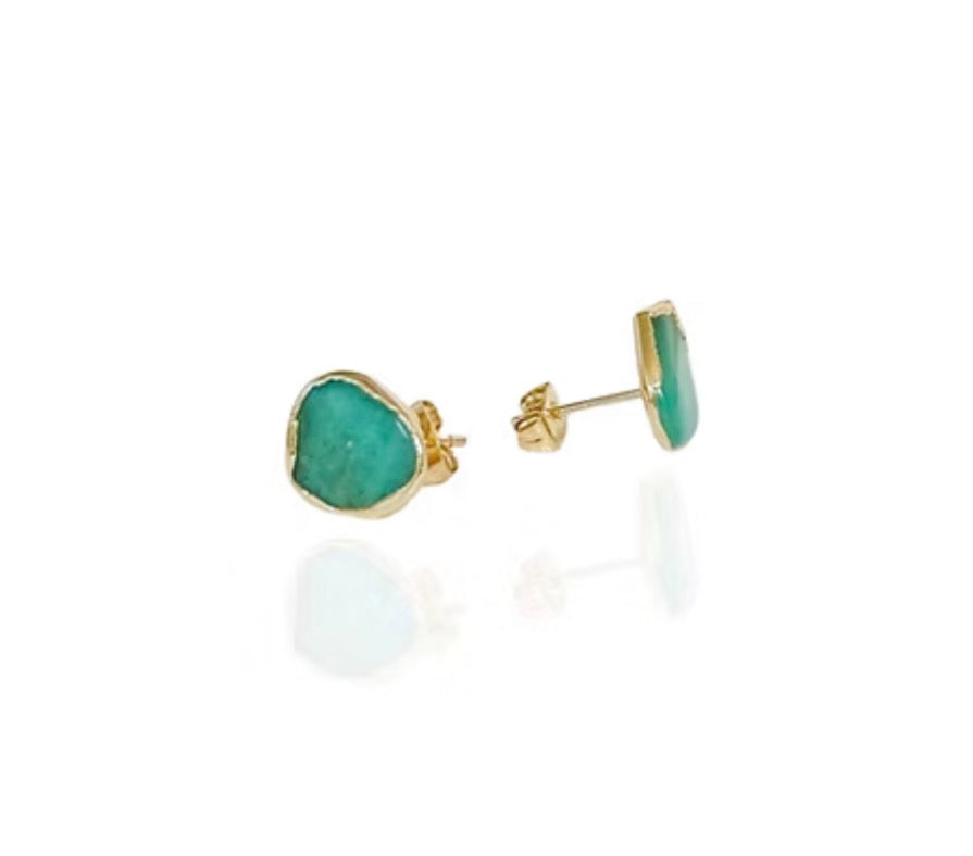Easton Elle irregular green studs