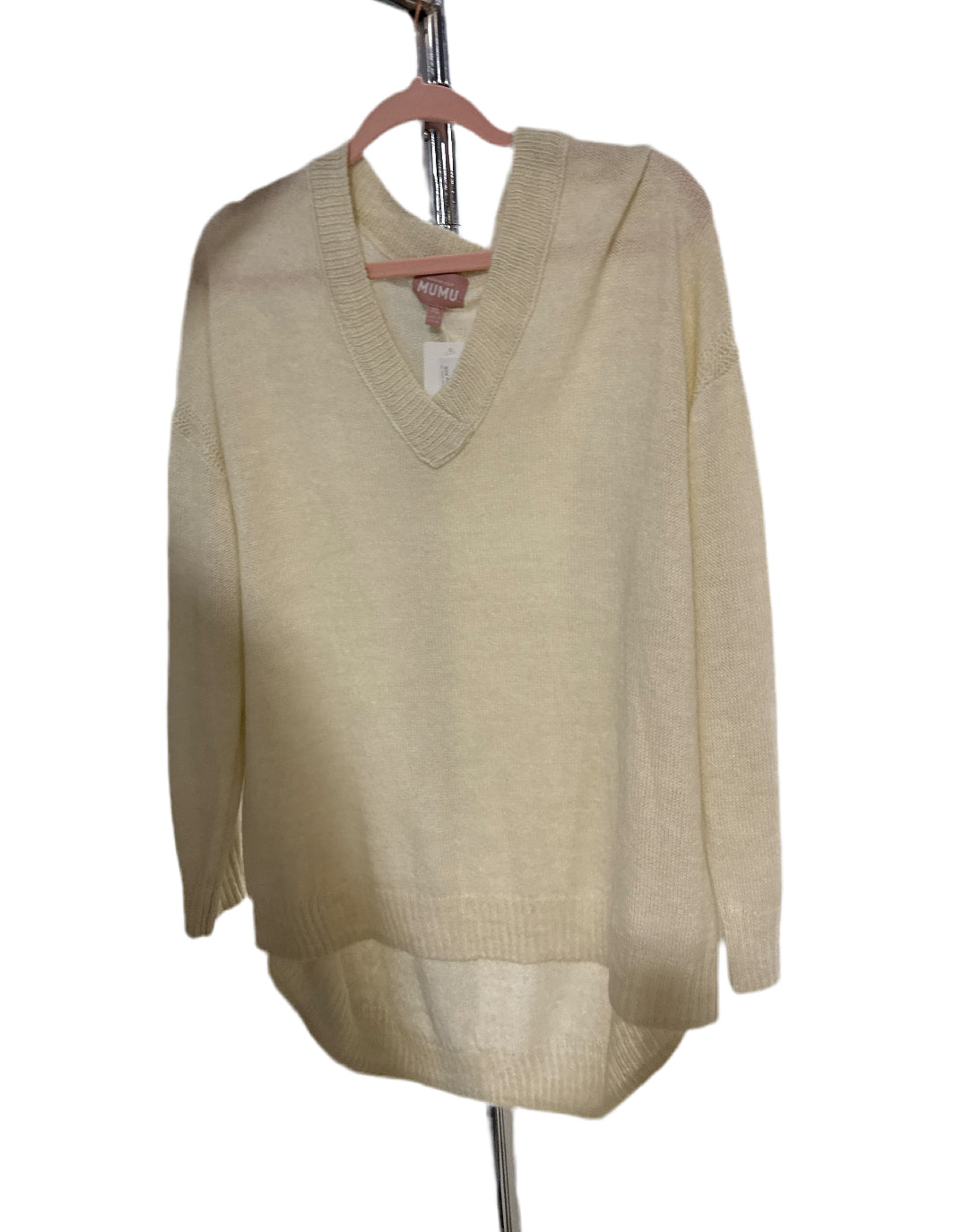 SOLD: show me your mumu ivory high low sweater (xs)
