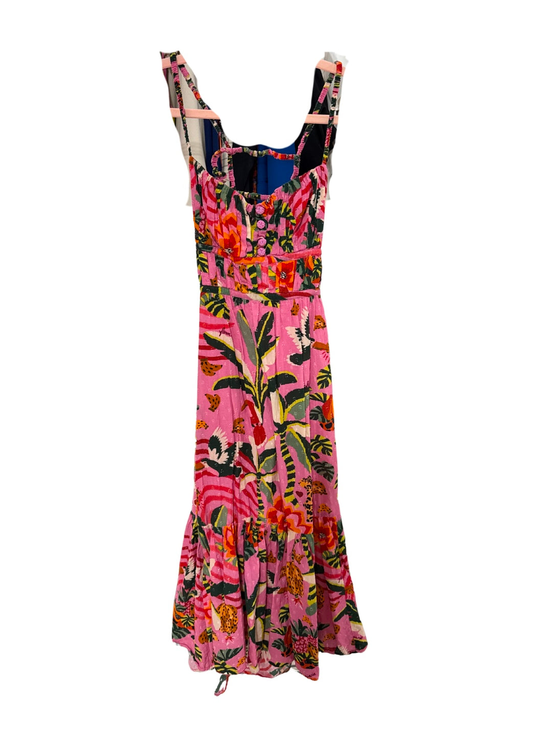 SOLD: Farm Rio Leopard Forest Cotton Midi Dress (M; retail $230)