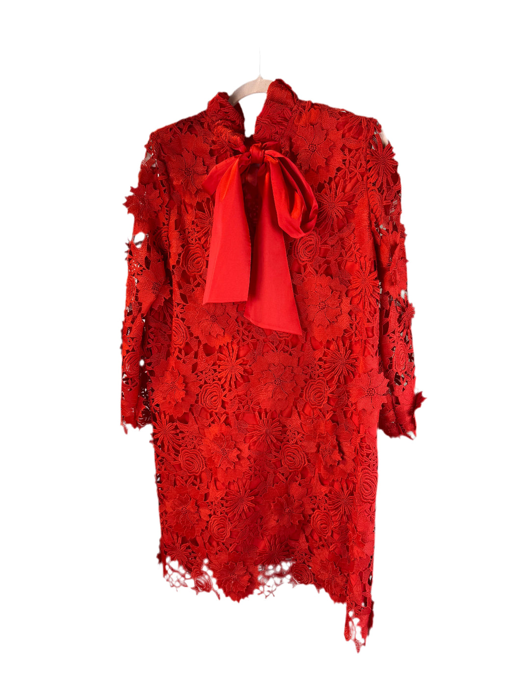tuckernuck red lace dress (m)