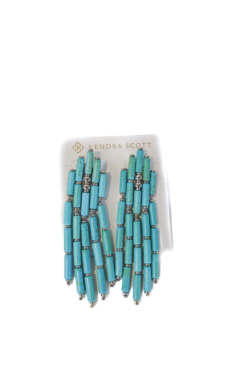 Kendra Scott blue beaded earrings NWT (retail $198)