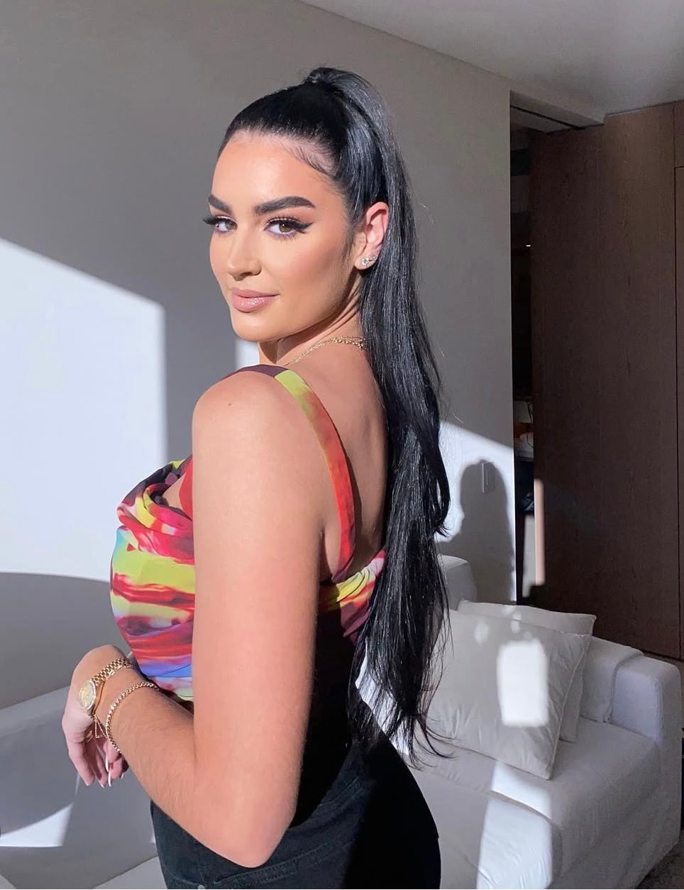 AUCTION houseofcb colorful corset top (L)- ends 5/20 at 8pm CT