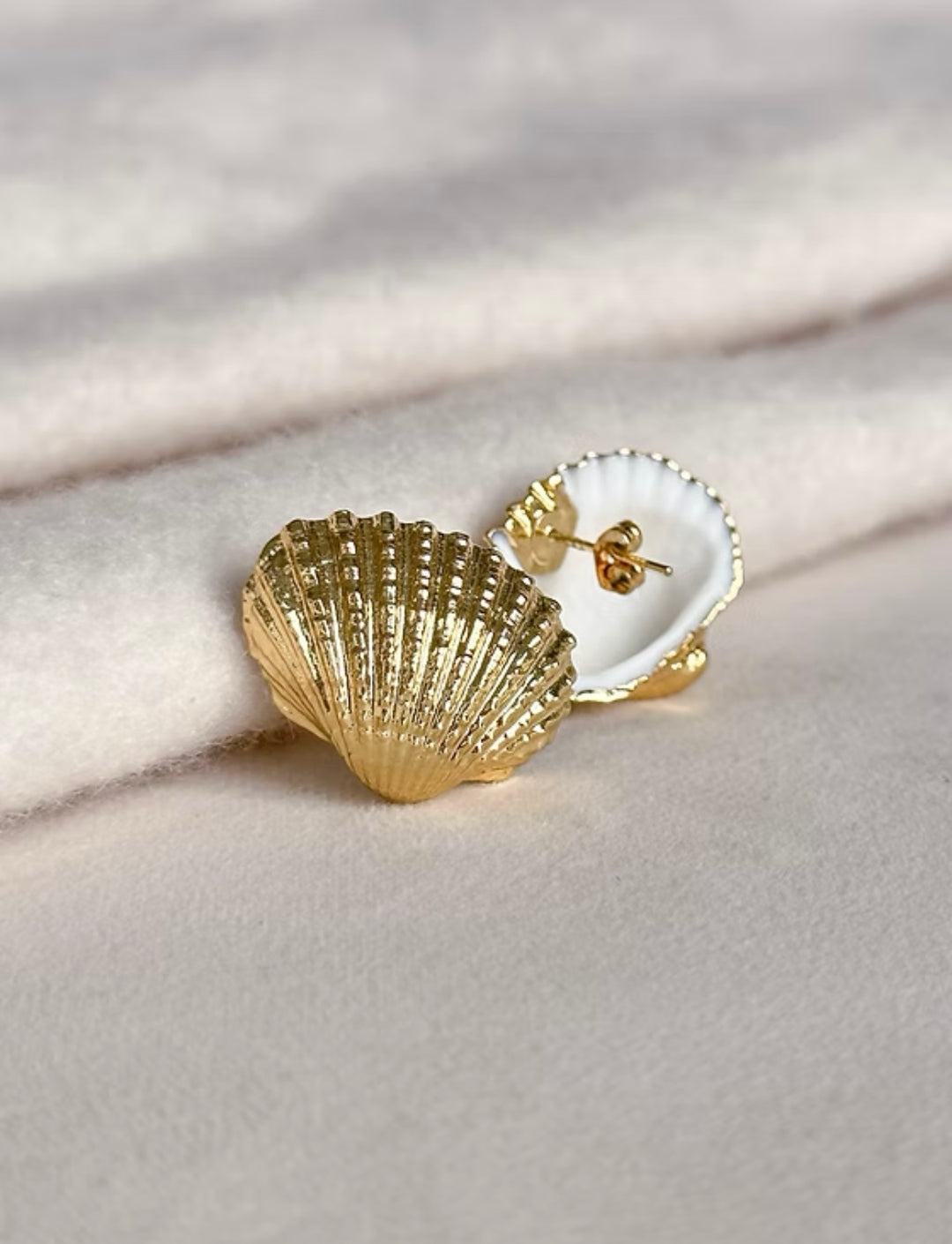 SOLD: Easton Elle Gold Shell Studs