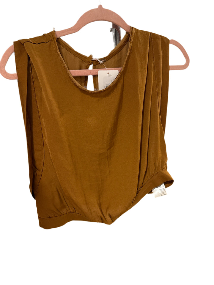 free people brown sleeveless top NWT (m; retails $148)
