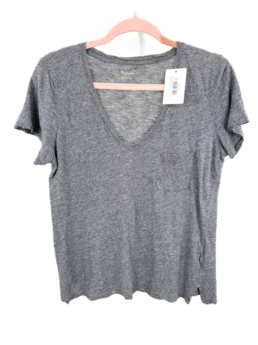 madewell heathered grey vneck tshirt (M)