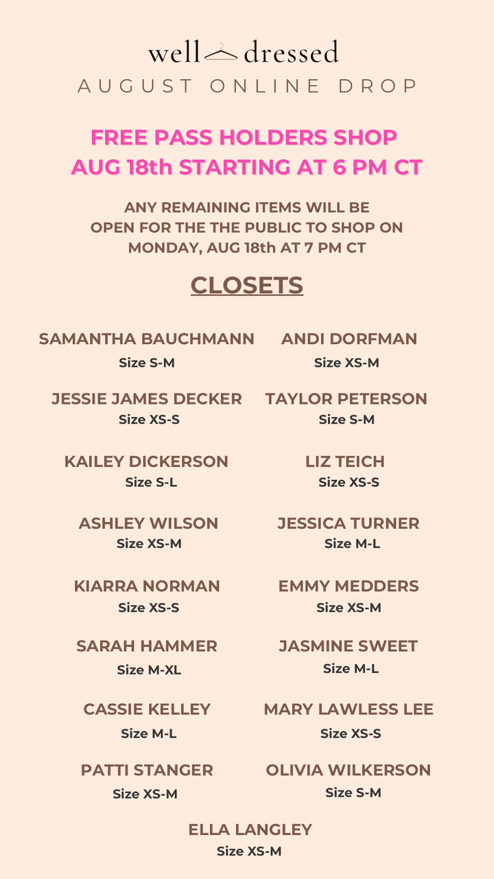Free Pass- August Drop (shop Aug 18th)