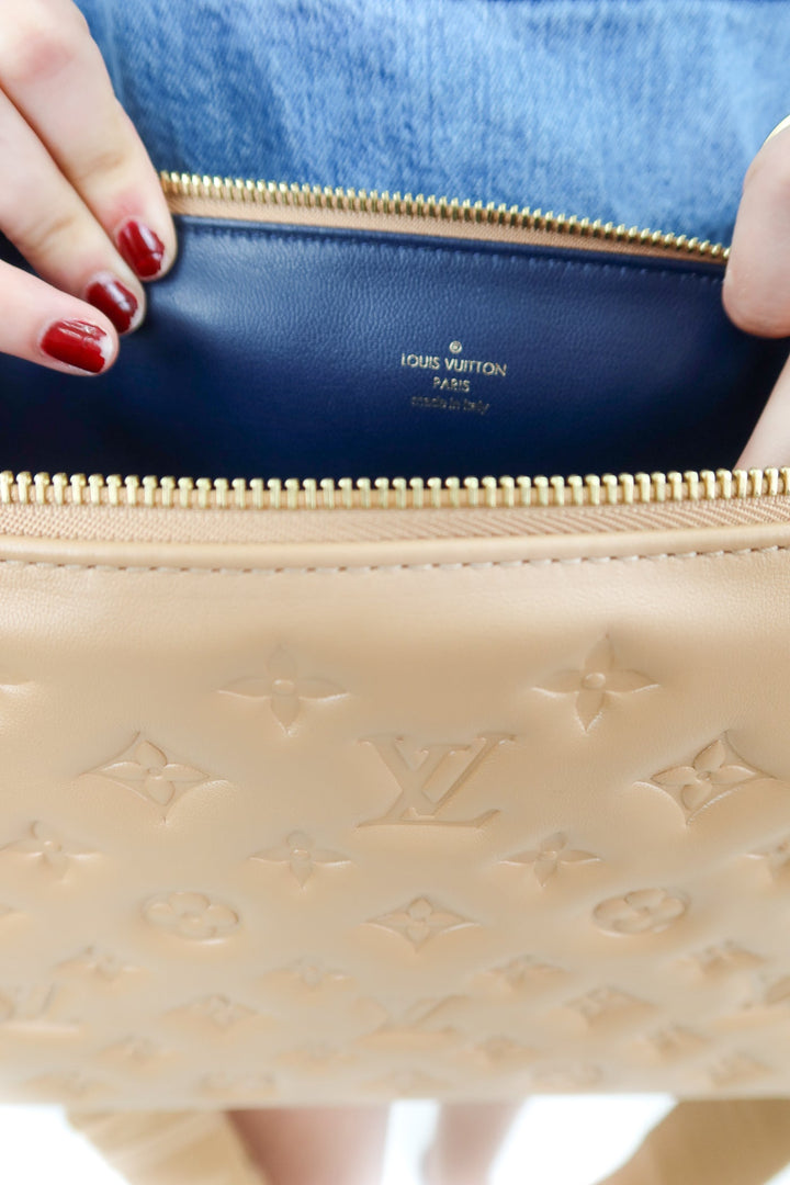 Louis Vuitton Coussin PM in Beige (retail $4,950)
