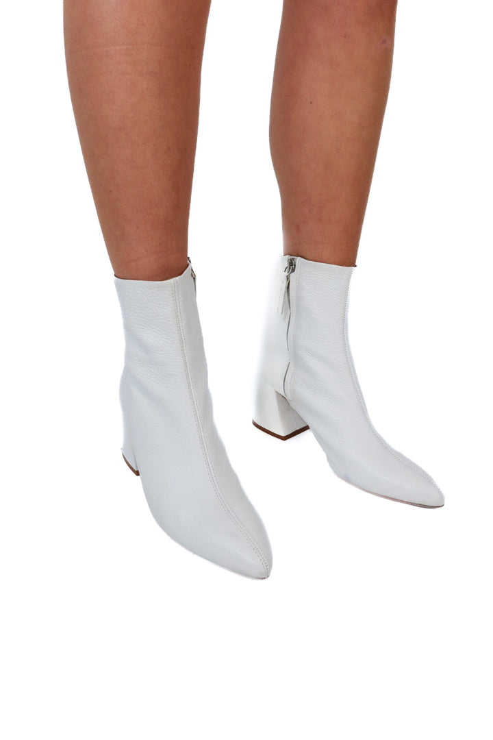 Thursday white leather snakeskin booties (8)