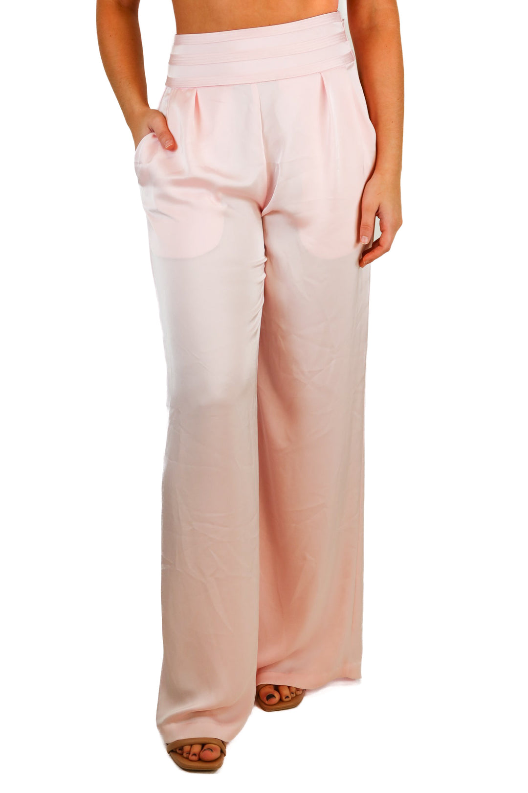 Ramy Brook light pink satin pant (2; retail $295)