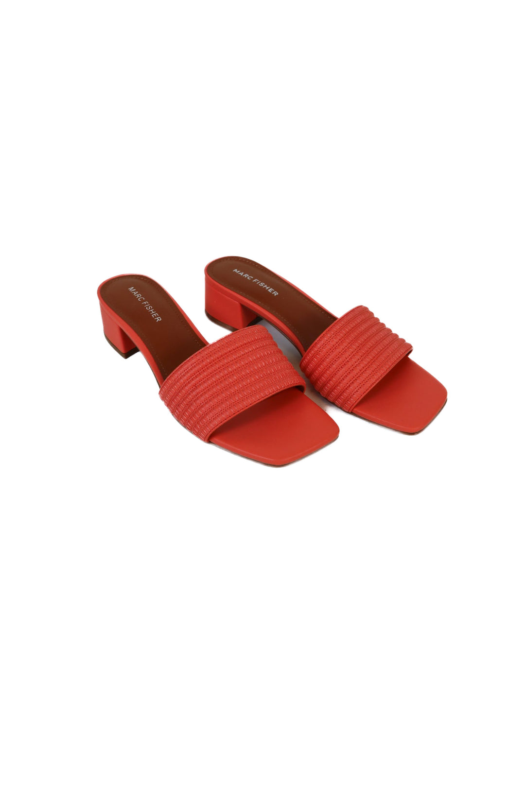 Marc Fisher Orange Block Heel Sandals NWOT (8.5; Retail $85)