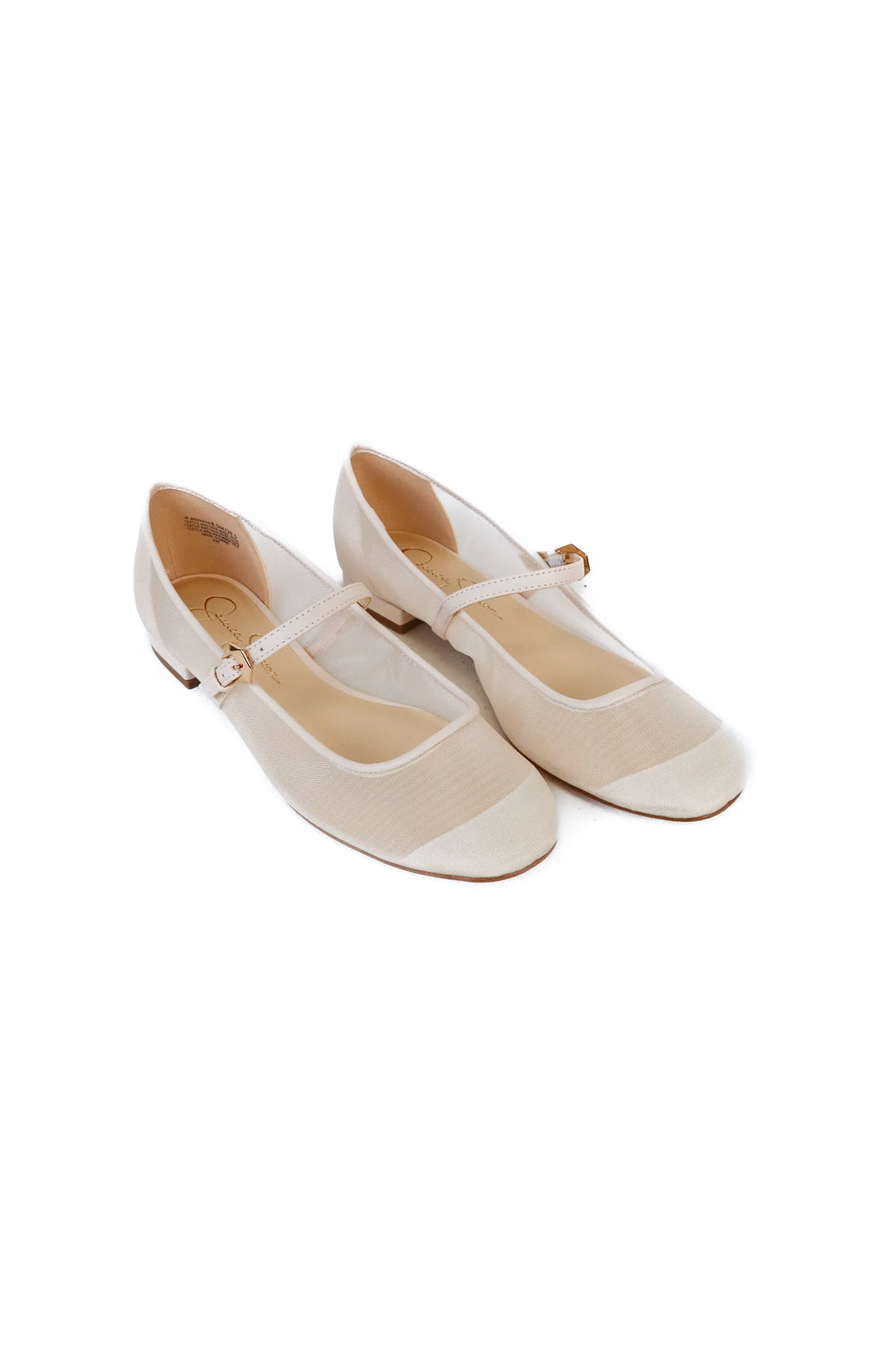 Jessica Simpson Ivory Mesh Mary Jane Flats NWOT (8.5; Retail $79)