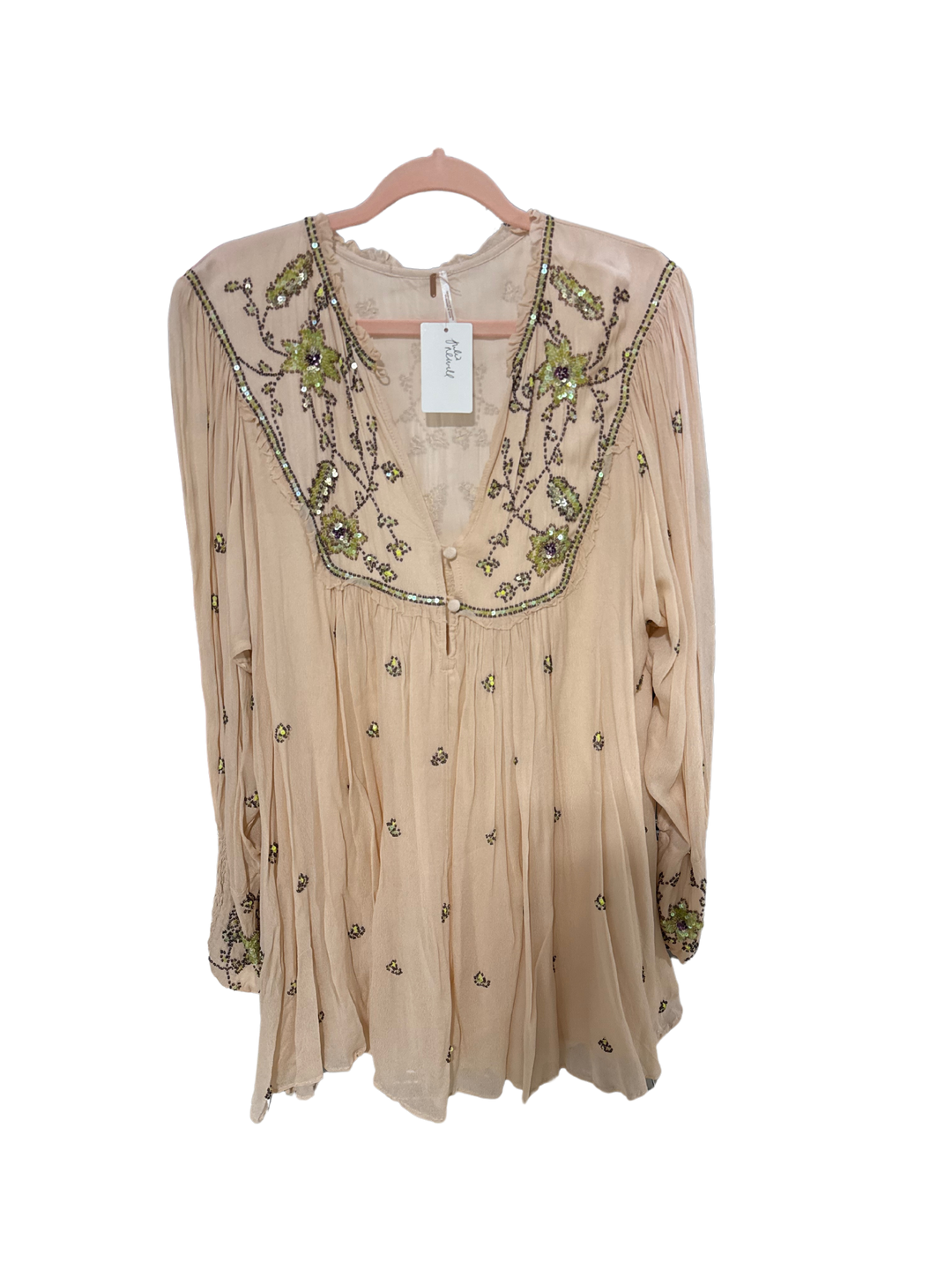 SOLD: Free People Beaded Babydoll Dress (M; retail $350)
