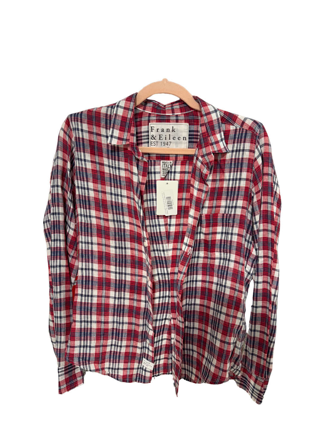 SOLD: frank & eileen red white and blue flannel (s; retail $248)