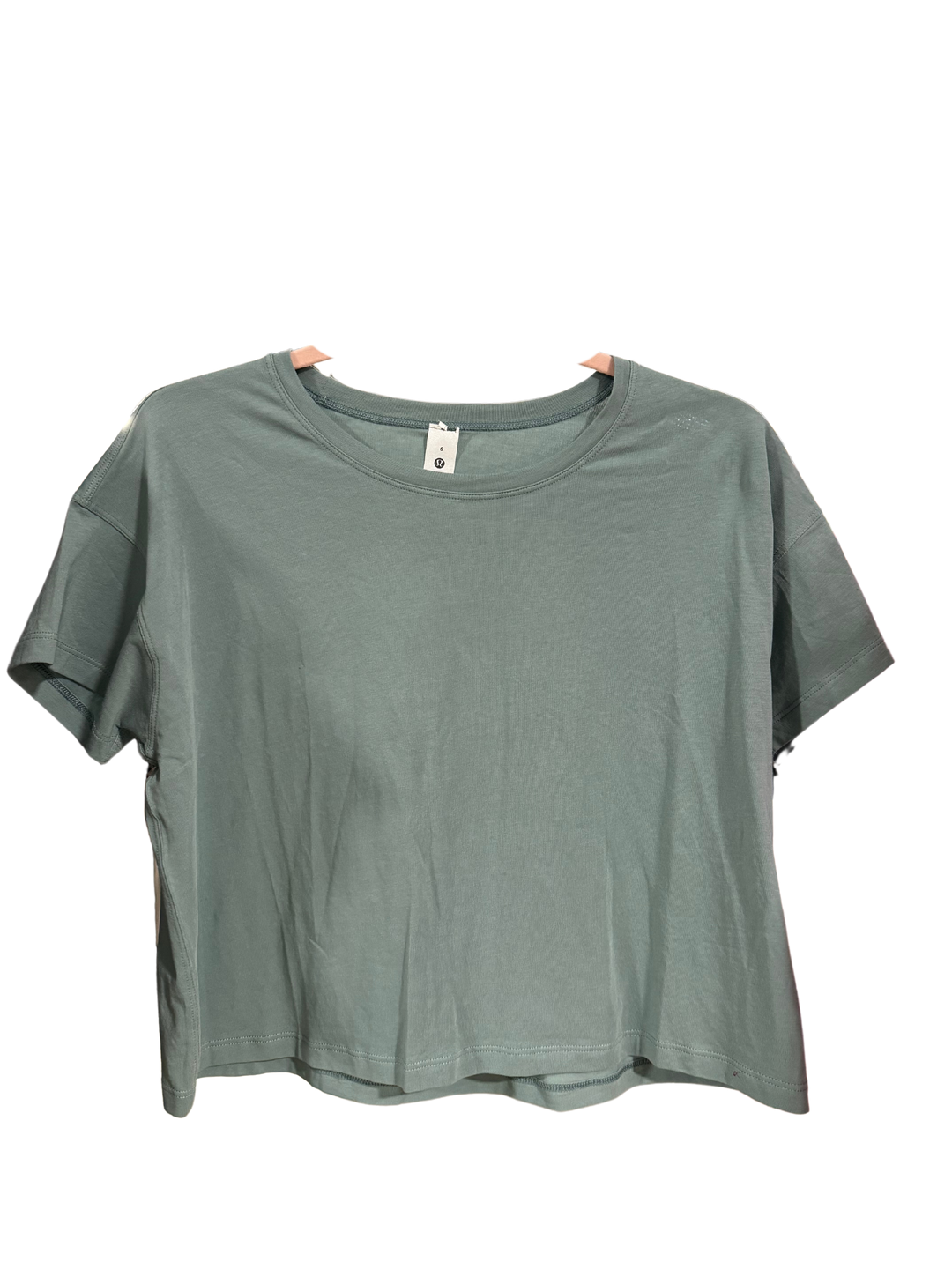 SOLD: lululemon grey-blue short sleeve tee (6; retail $58)