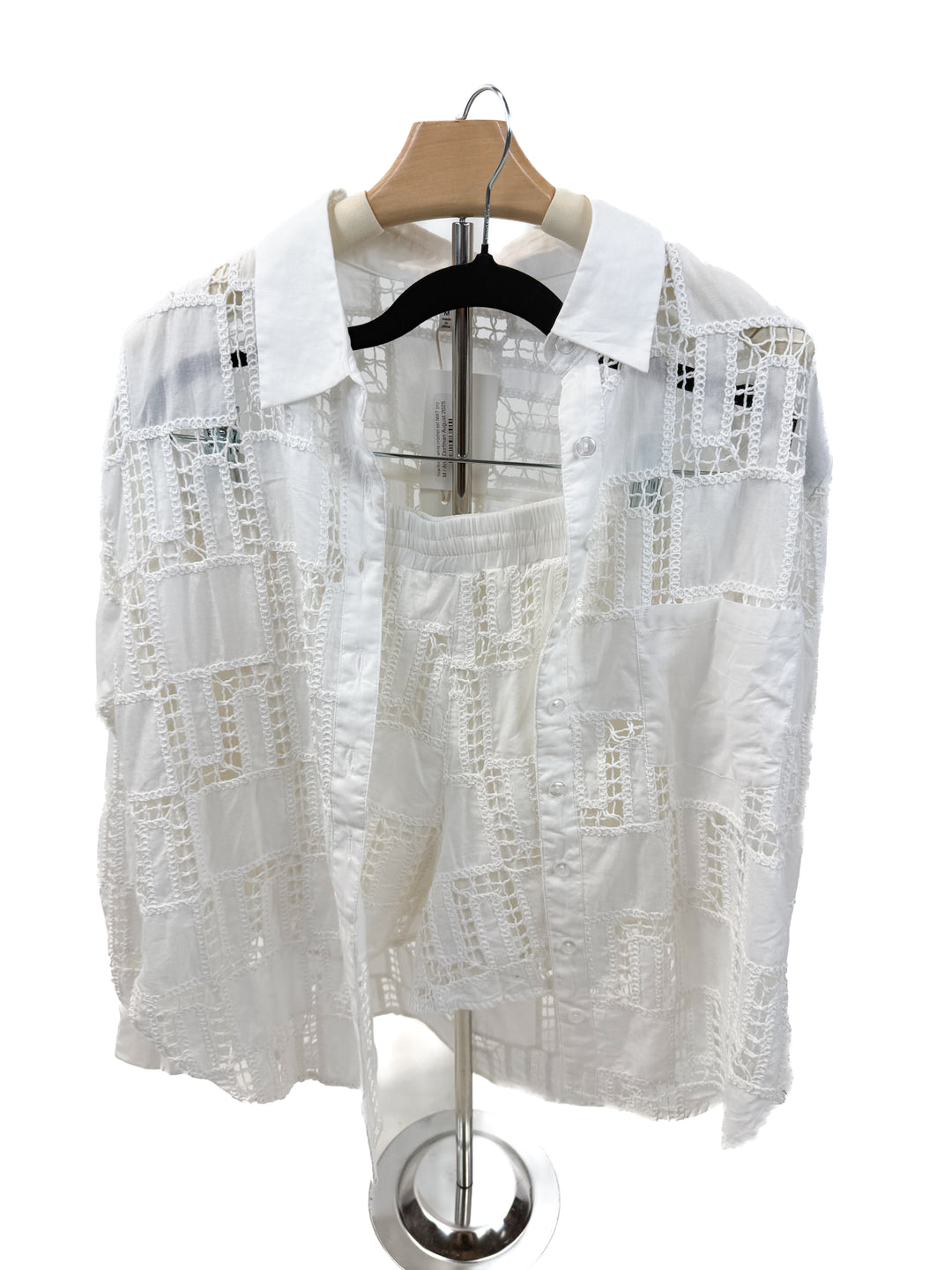heartloom white crochet set NWT (m)