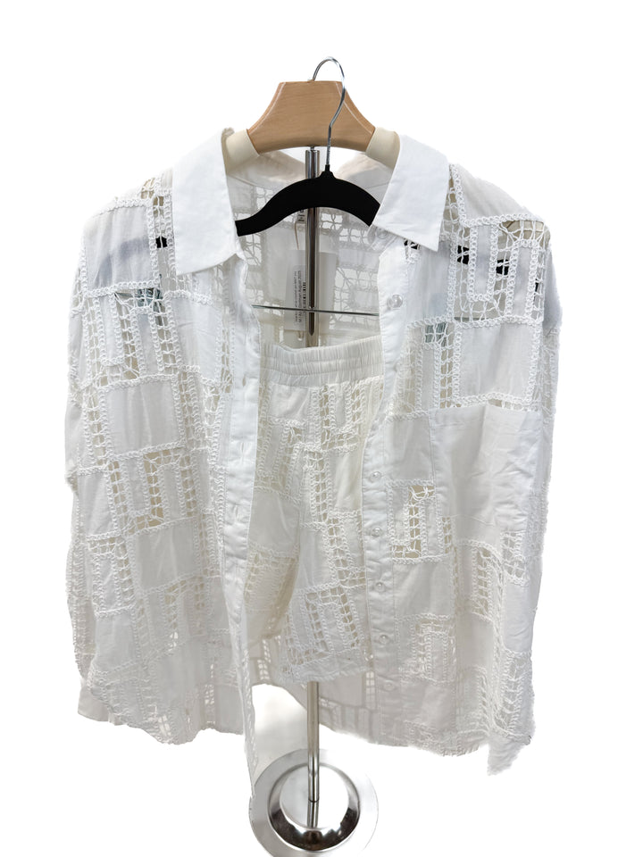 heartloom white crochet set NWT (m)