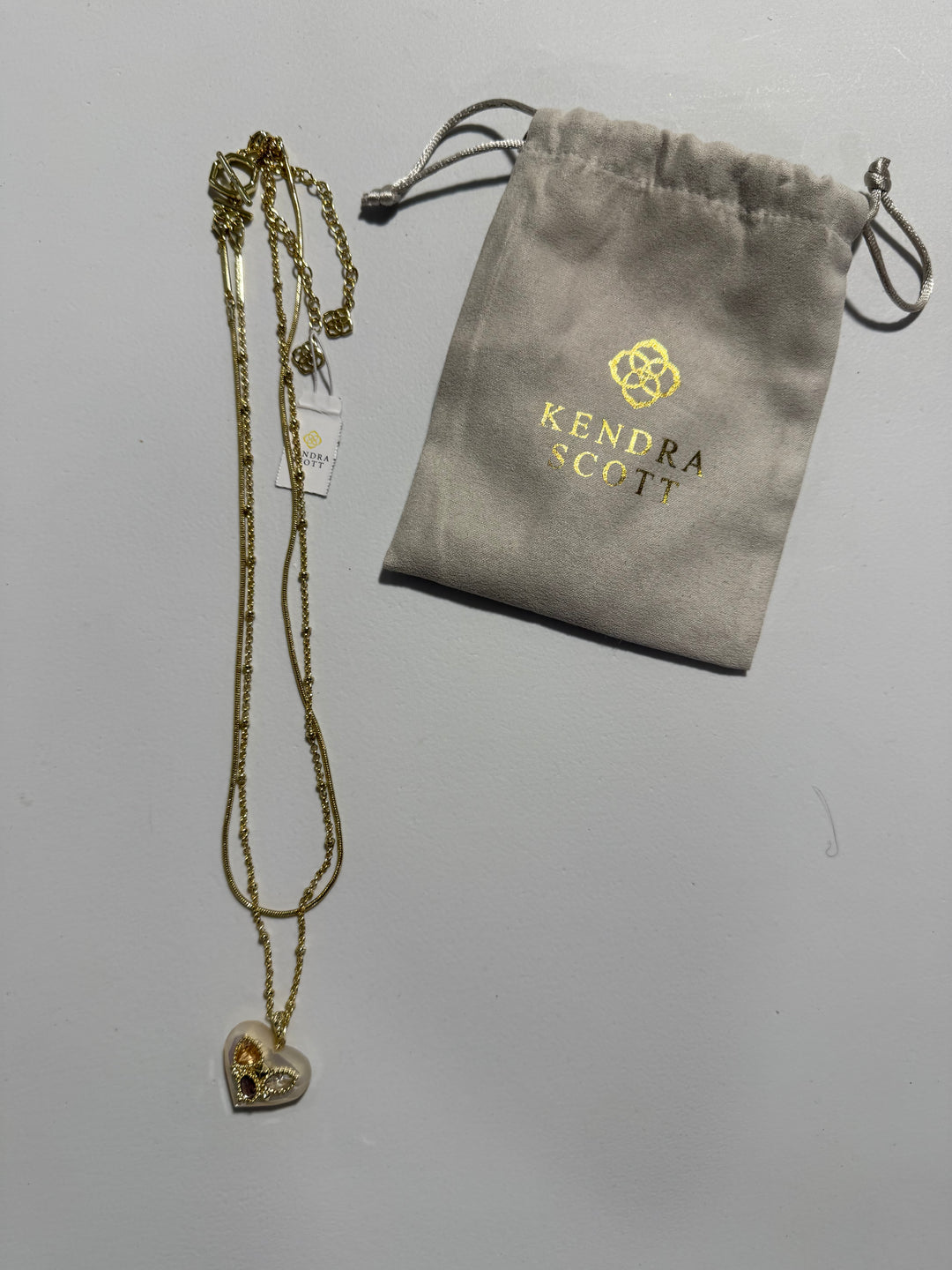 SOLD: Kendra Scott Penny Gold Heart Multi Strand Necklace NWT (retail $119.97)