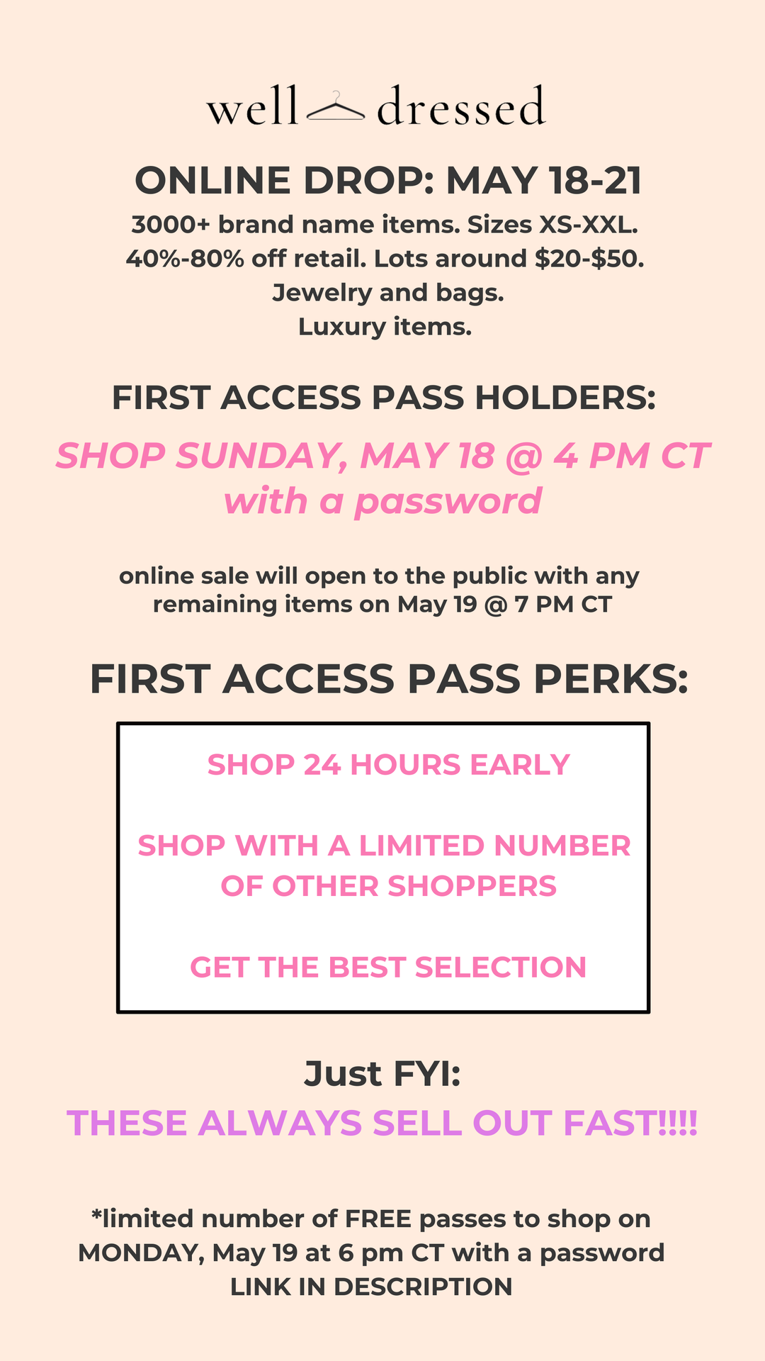 May 18th Drop First Access Pass