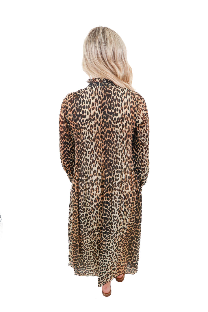 Ganni leopard dress (S; retail $395)