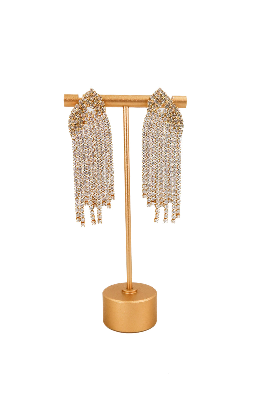 baublebar gold crystal fringe drop earrings (retail $48)