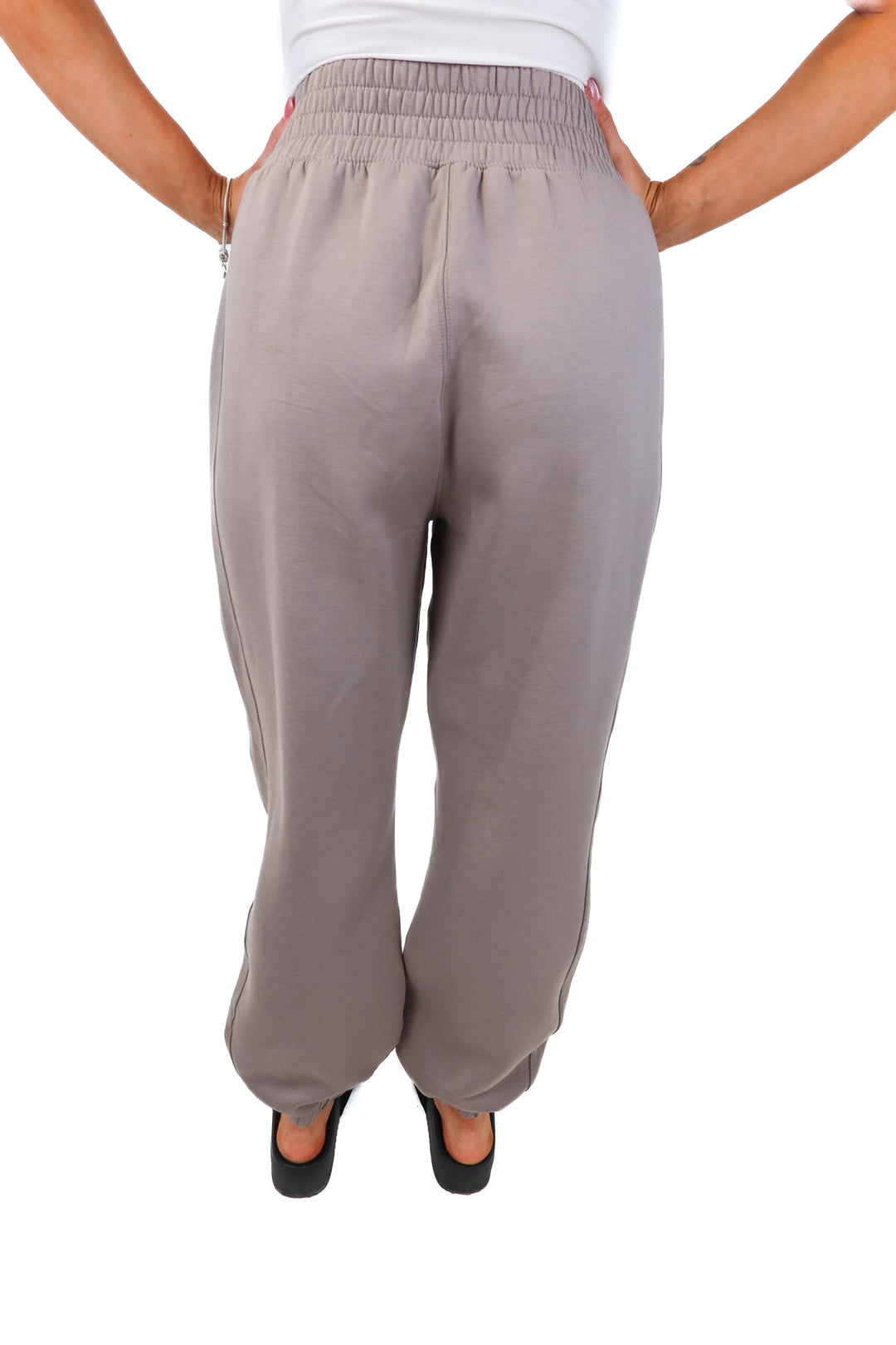 YPB taupe joggers (M; retail $80)