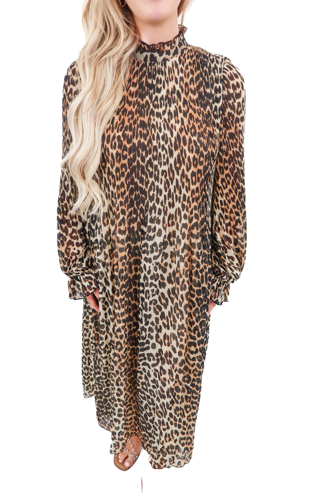 Ganni leopard dress (S; retail $395)