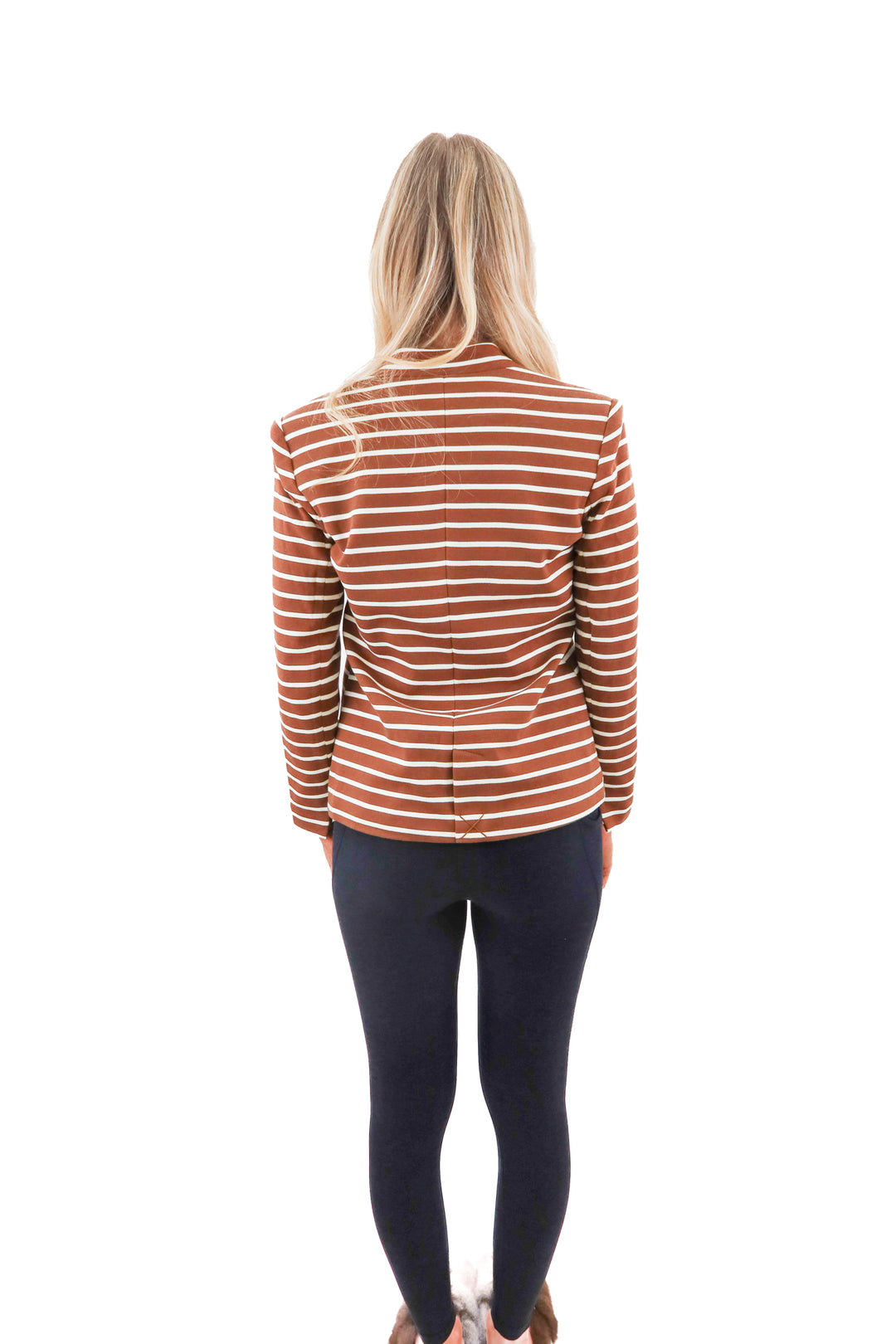gibsonlook brown stripe blazer nwt (xs)