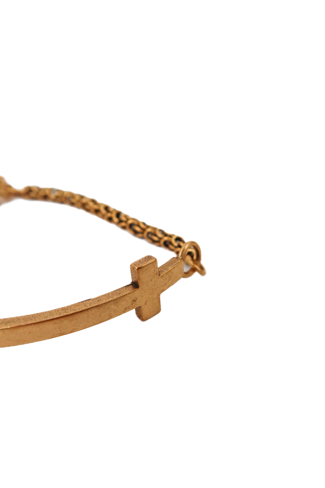 Gold cross bracelet