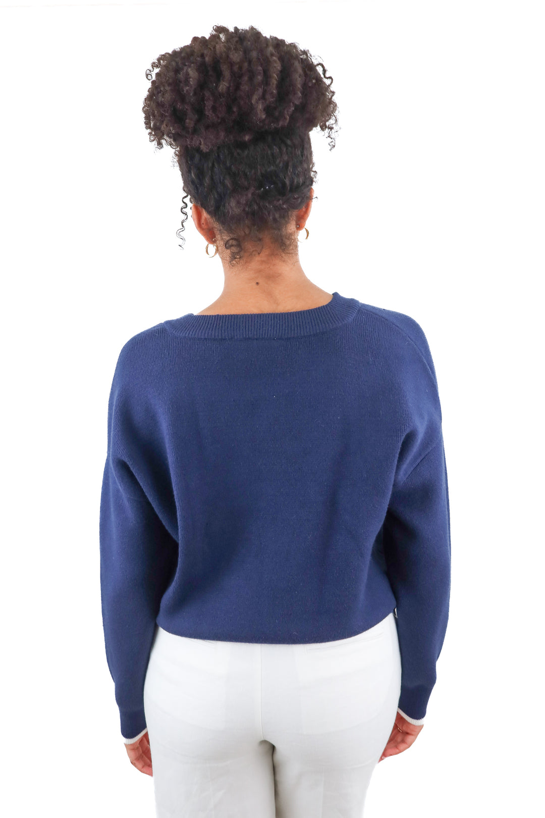 Abercrombie & Fitch blue knit "GO SPORTS" sweater (S)