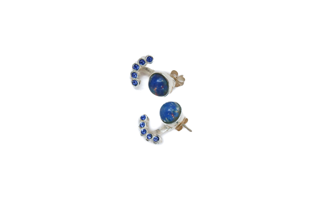Blue stud earrings