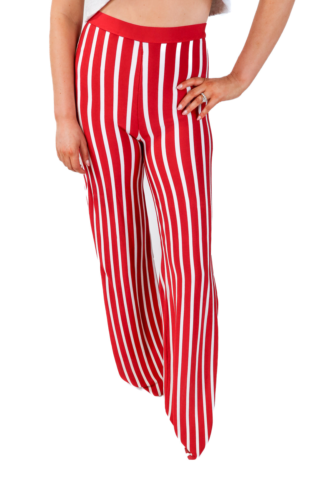 SOLD mistress rocks red/white pants (L)