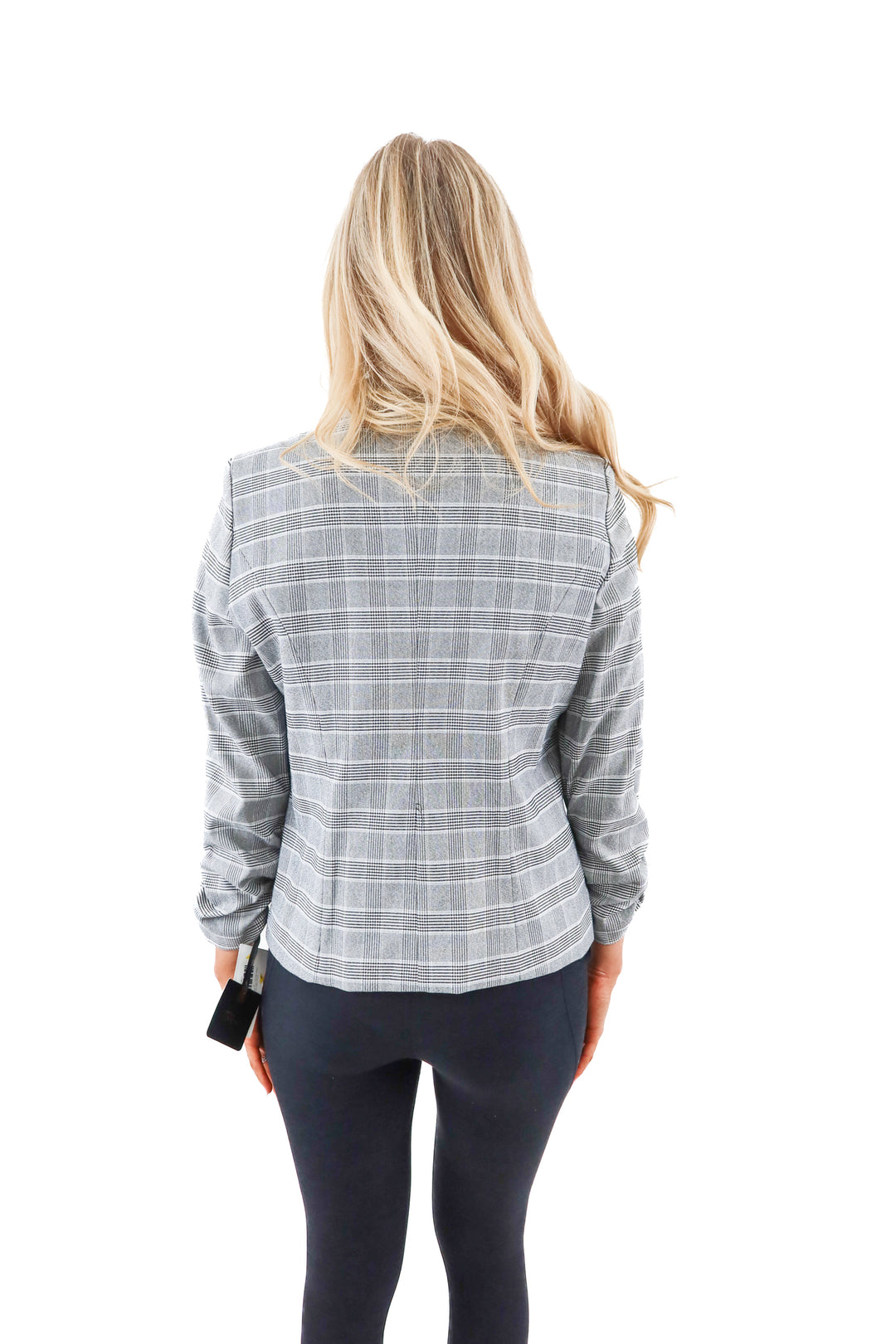 takara black and white plaid blazer nwt (m)