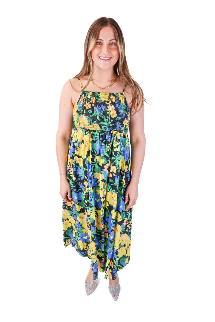 SOLD topshop smocked floral dress (8/10; retail $95)