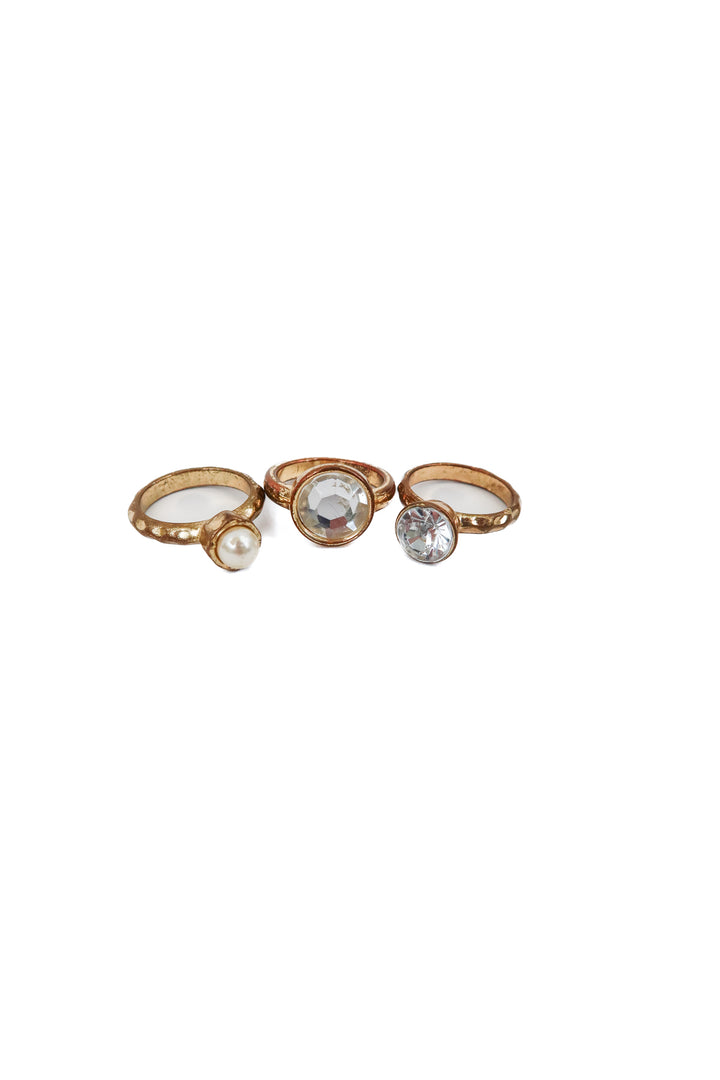 Set of three antique gold rings