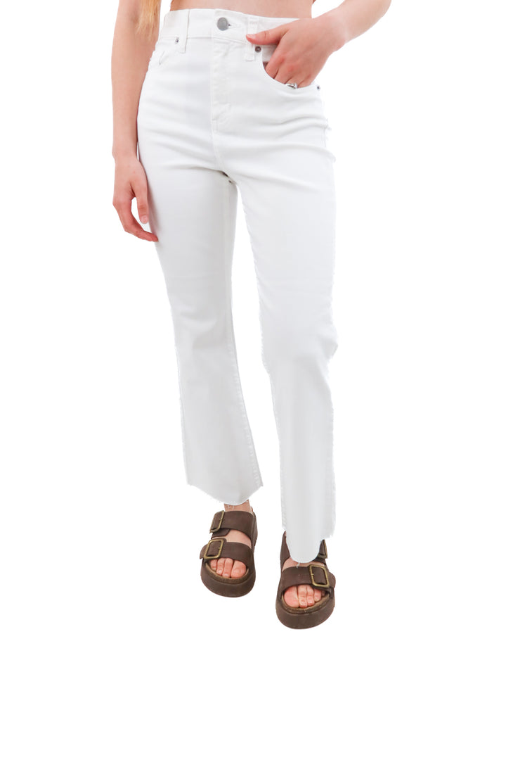 sneak peek white wide leg raw hem jeans (25)