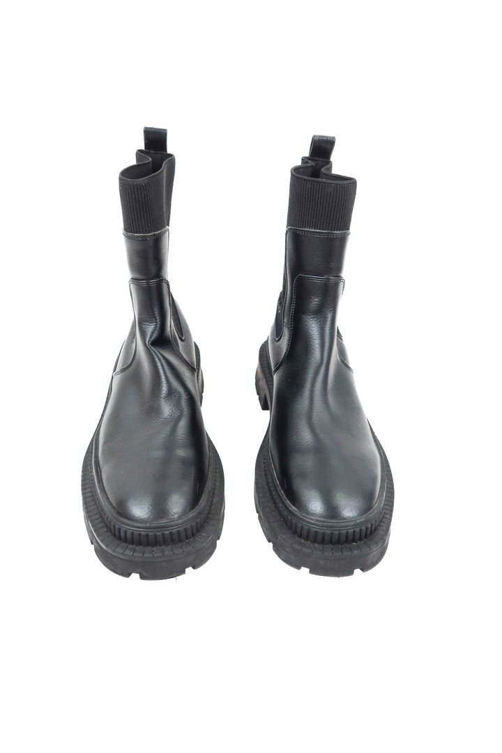 Mango black combat boots (41/ US10-11)