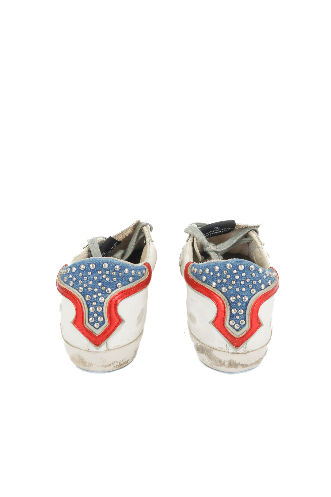 Golden Goose superstar denim studded sneakers (36; retail $730)