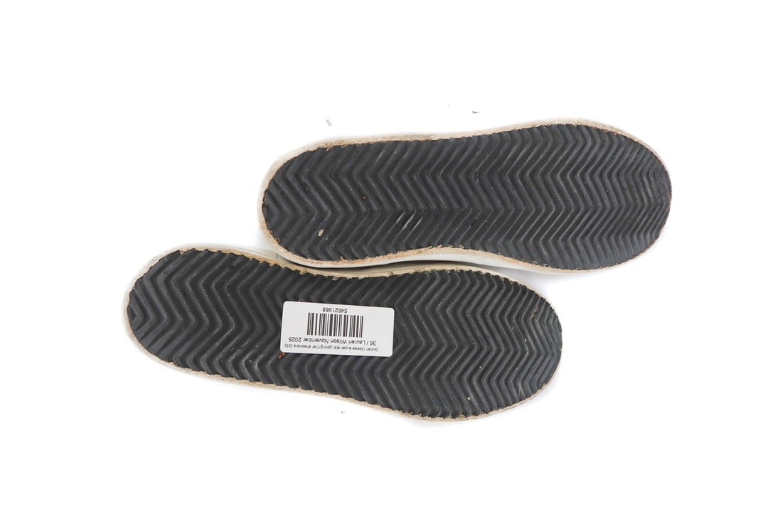 Golden Goose superstar denim studded sneakers (36; retail $730)