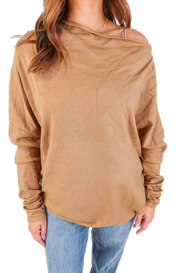 NBD brown lightweight sweater NWT (m; retail $158)