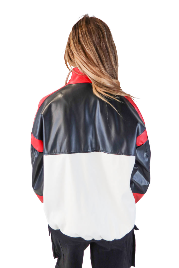 SOLD EGO vegan leather 49ers moto jacket (10)