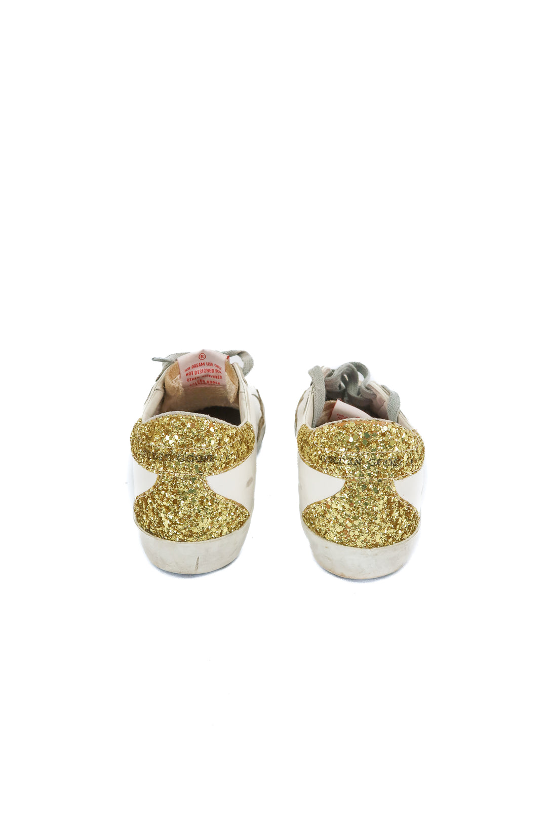 Golden Goose super-star gold glitter sneakers (36; retail $730)