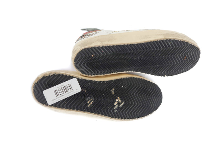 Golden Goose super-star gold glitter sneakers (36; retail $730)