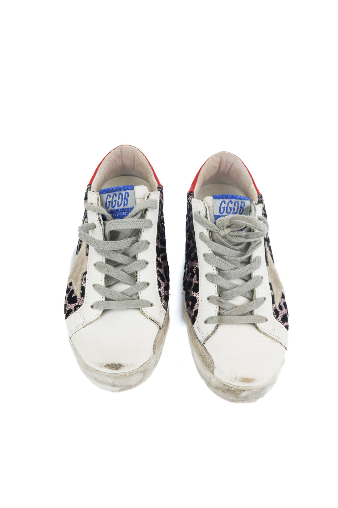 Golden Goose superstar glitter leopard sneakers (36; retail $730)
