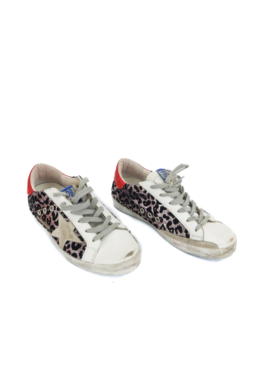 Golden Goose superstar glitter leopard sneakers (36; retail $730)