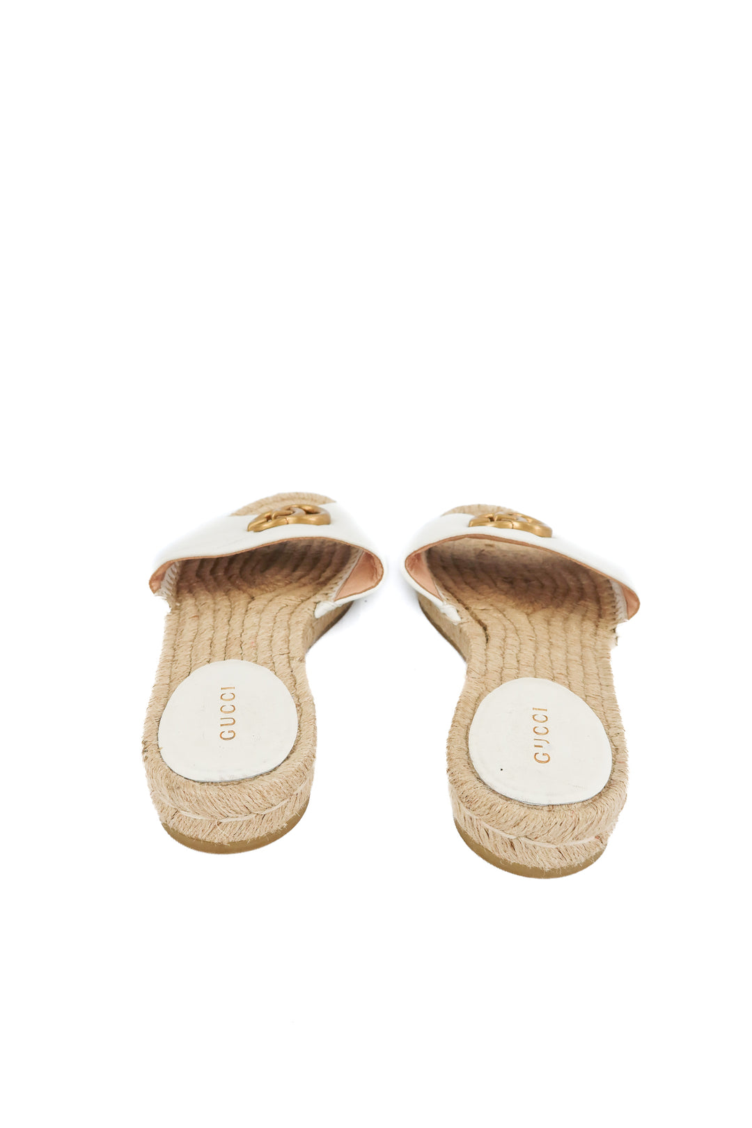 Gucci Cream Pilar GG Matelasse Espadrille Slides (36.5/ 6-7; retail $750)