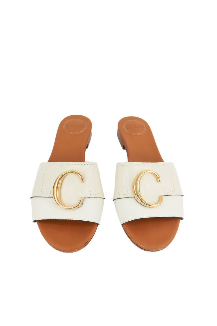 Chloe cream sandals (36)