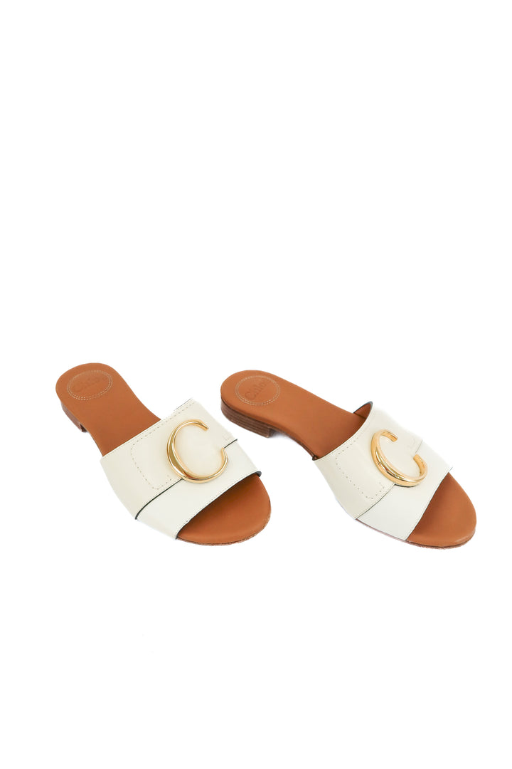 Chloe cream sandals (36)
